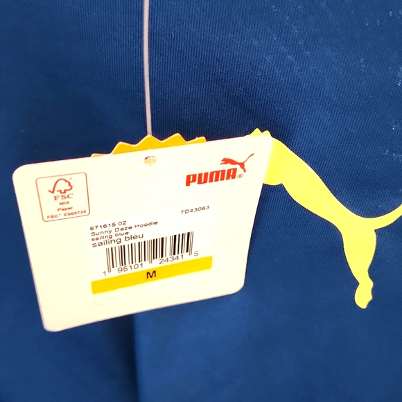 PUMA LONG SLEVES RASHGUARD GUARD, NAVY BLUE, MEDIUM WITH HODDIE SHIRT - Picture 10 of 10